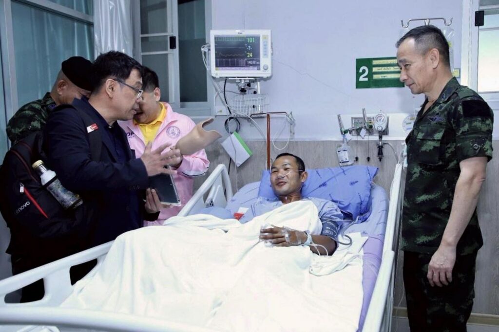 Thai soldier who lost his leg to a landmine says he has no regrets and remains devoted to the country