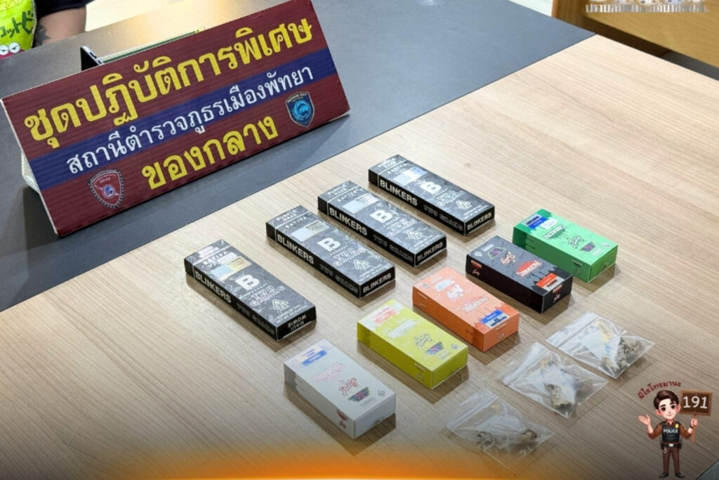 Pattaya cannabis shop raided for illegal vape and foreign cigarette sales